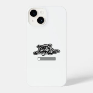 Exhausted cat iPhone 14 case