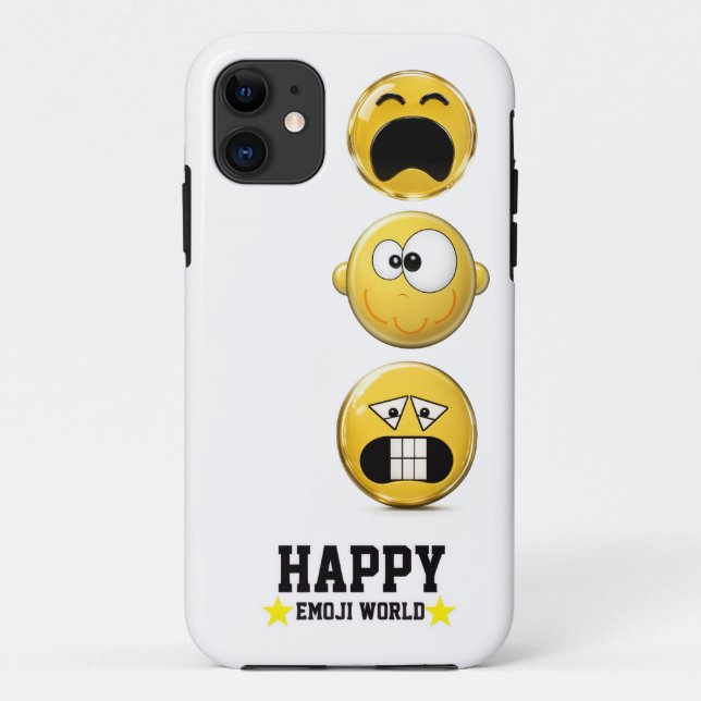 Exhausted Emoji iPhone 11 Tough Case (Back)