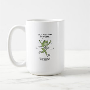 Exhausted Frog Half Marathon Finisher Funny Runnin Coffee Mug