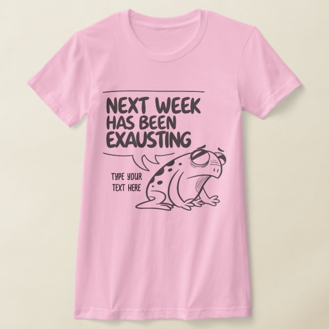Exhausted Funny Frog Cartoon T-Shirt (Laydown)