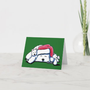 Exhausted Holiday Westies Card