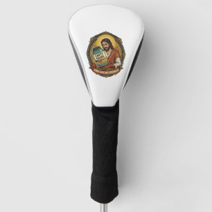 Exhausted Jesus Empty Protein Powder Tub Gym Humou Golf Head Cover