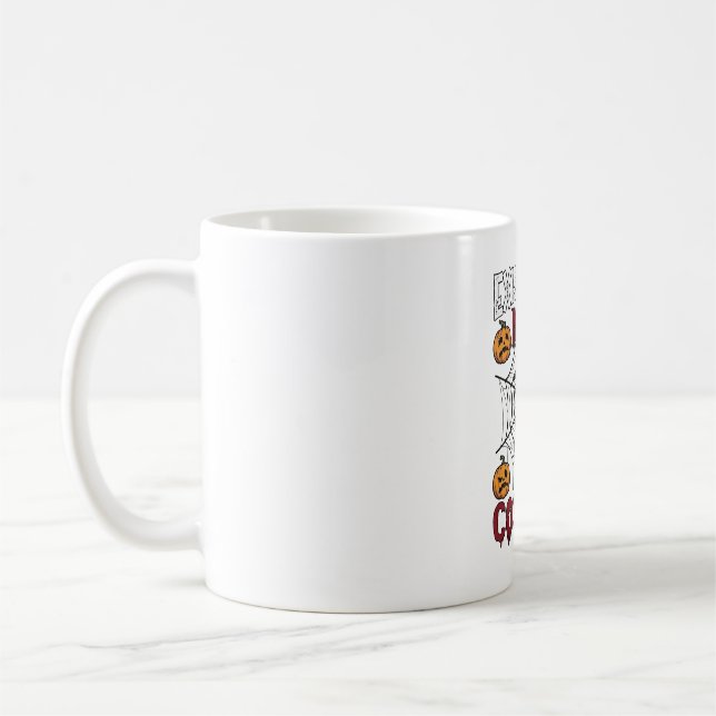 Exhausted Mum Is Costume Halloween Witch Coffee Pu Mug (Left)