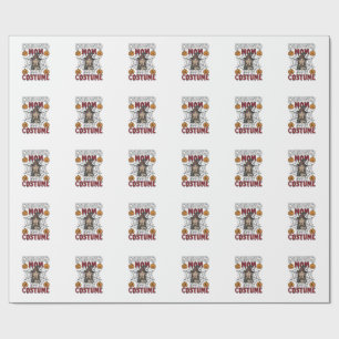 Exhausted Mum Is Costume Halloween Witch Coffee Pu Wrapping Paper