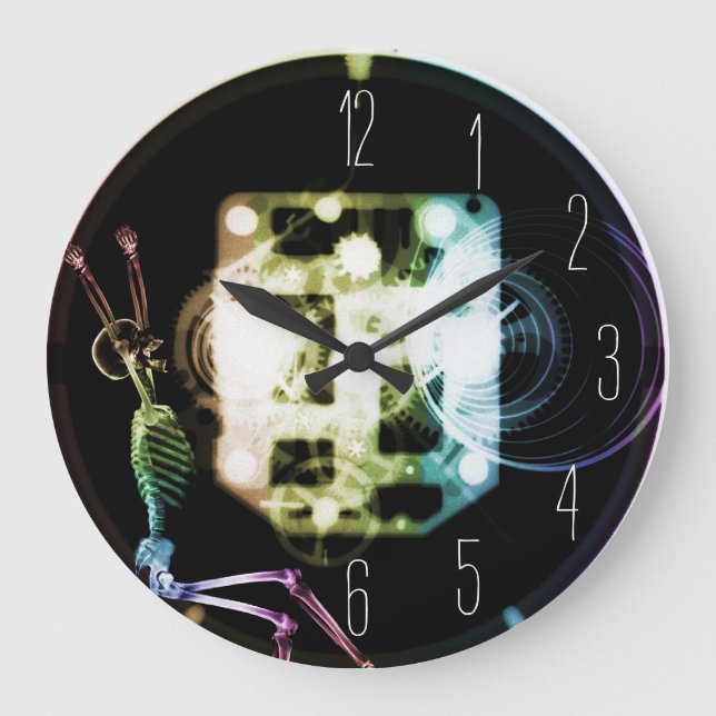 Exhausted X-Ray Skeleton Clock (Front)