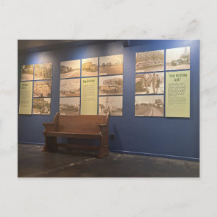 Exhibit Vintage Photos Wooden Pew Postcard