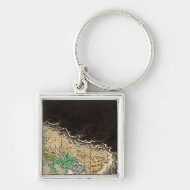 Exhibiting The Empire of Charlemagne 814 AD Key Ring (Front)