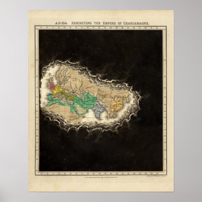 Exhibiting The Empire of Charlemagne 814 AD Poster (Front)