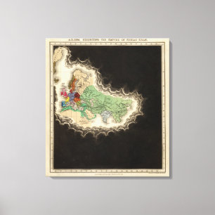 Exhibiting The Empire of Kublai Khan 1294 AD Canvas Print