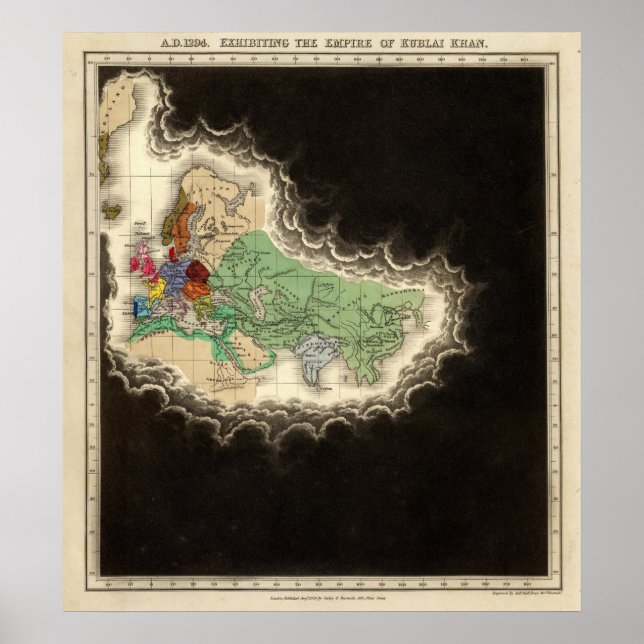 Exhibiting The Empire of Kublai Khan 1294 AD Poster (Front)