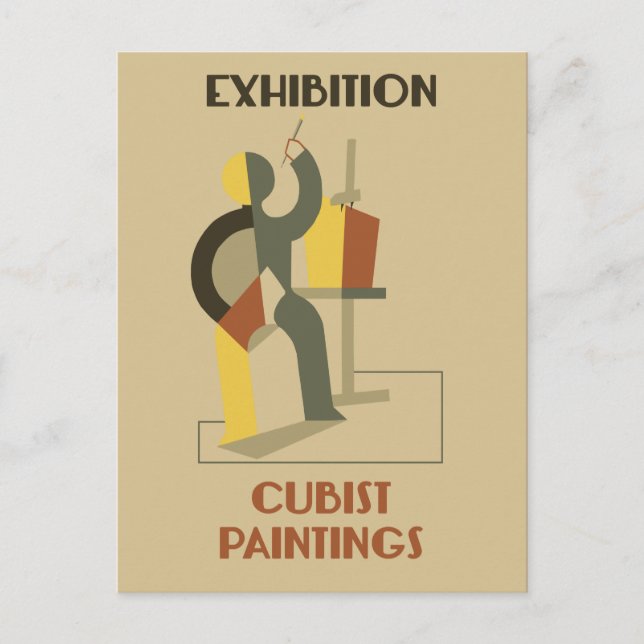 Exhibition cubist paintings postcard (Front)
