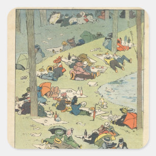 Exhibition of the culinary arts square sticker