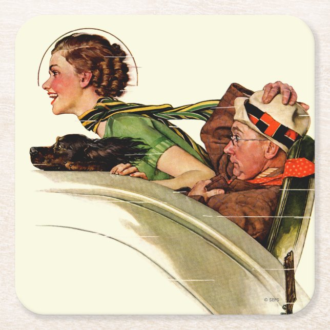 Exhilaration Square Paper Coaster (Front)