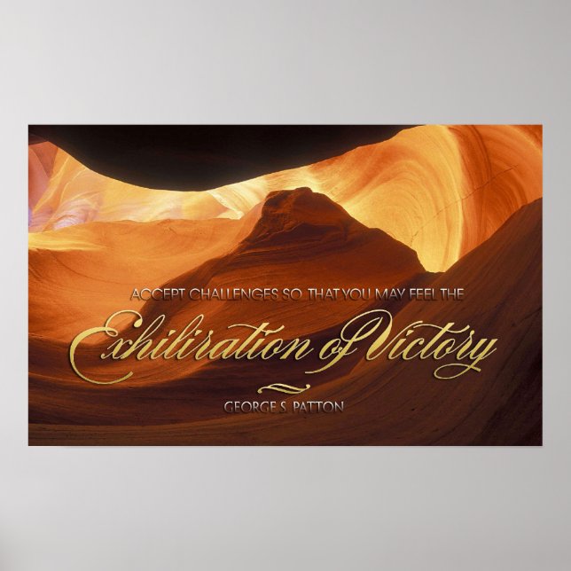 Exhiliration of Victory Motivational Poster (Front)