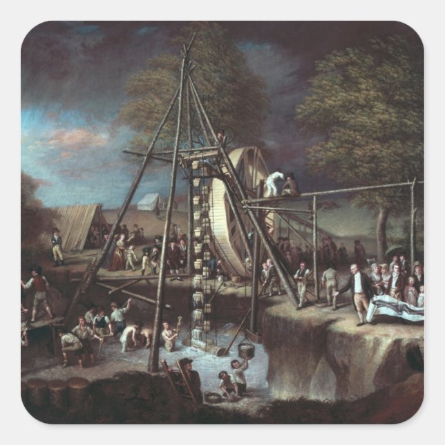 Exhumation of the Mastodon, 1806 Square Sticker (Front)