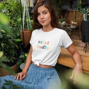 Exist Loudly Women Empowerment Feminist  Tri-Blend Shirt