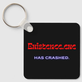 Existence.exe | Existential Glitch Metal Keychain