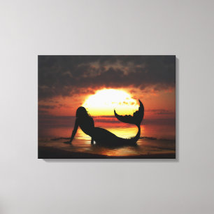 Existence Mermaid Wrapped Canvas