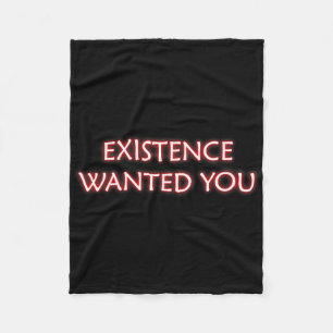Existence Wanted You Mindfulness Meditation Inner Fleece Blanket