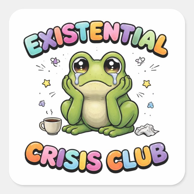 Existential Crisis Frog Sticker (Front)