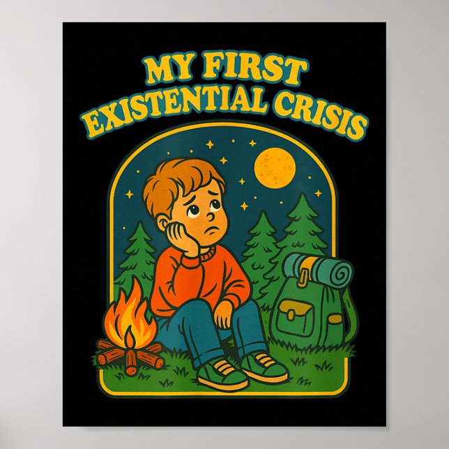 Existential Crisis Funny Blackcraft Dark Humor Got Poster (Front)