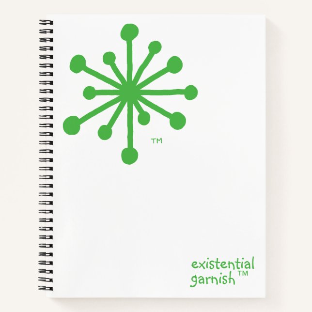 Existential Garnish™ Hand-Drawn Logo Notebook (Front)