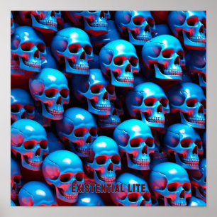EXISTENTIAL LITE Lit Skulls Acrylic Print