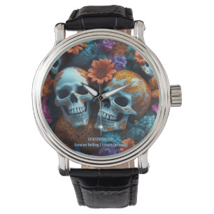EXISTENTIAL LITE Memento Mori Lovers Skulls  Watch