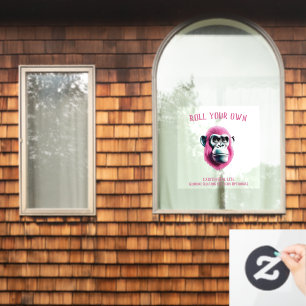 EXISTENTIAL LITE Roll Your Own Ape Transparent Window Cling