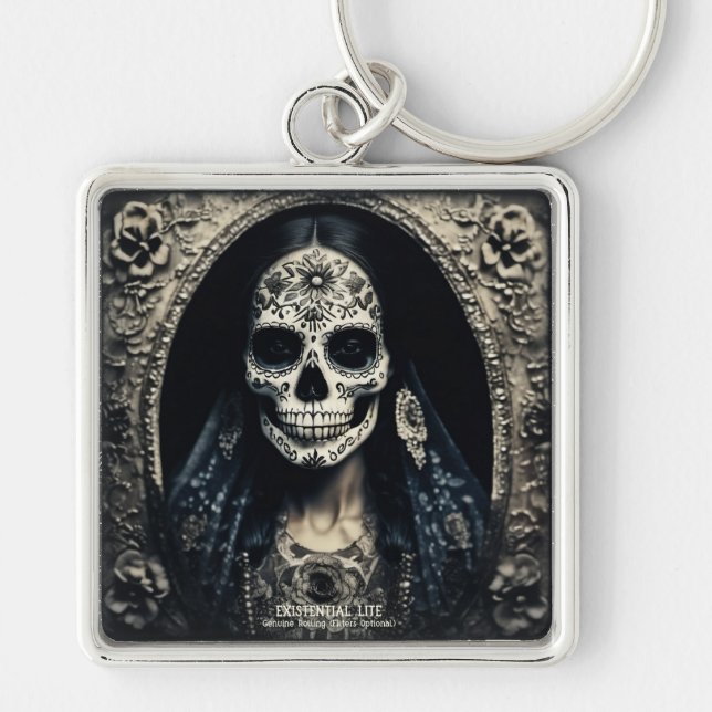 EXISTENTIAL LITE Vintage Femme Skull 4 Key Ring (Front)