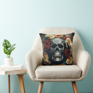 EXISTENTIAL LITE Wreath Skull Cushion