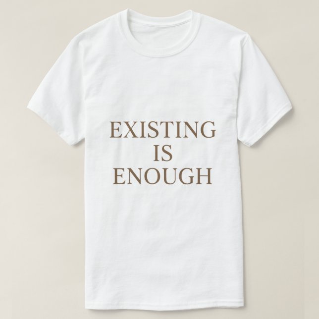 Existential Meme Minimal Design T-Shirt (Design Front)