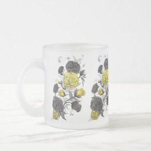 Existential Roses Frosted Glass Coffee Mug