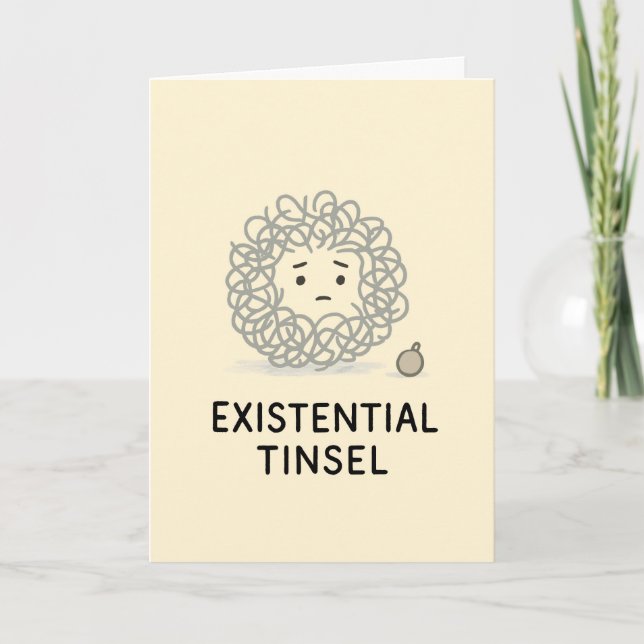 Existential Tinsel Funny Christmas Card (Front)