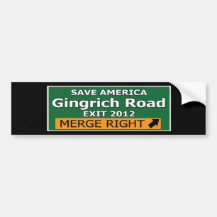 Exit 2012 Gingrich Road Bumper Sticker