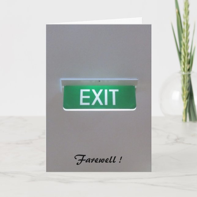 exit farewelled card (Front)