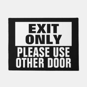 Exit Only Doormat