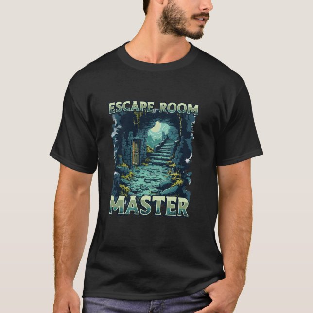 Exit Room Puzzle Challenge Escape Room Master T-Shirt (Front)