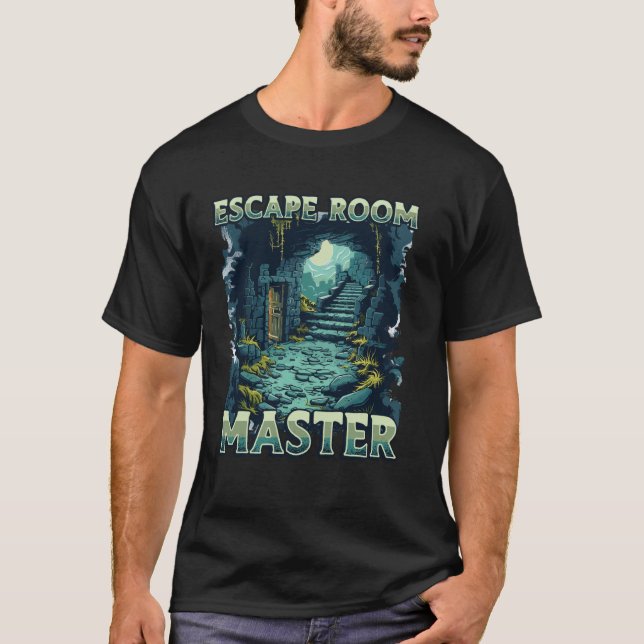 Exit Room Puzzle Challenge Escape Room Master T-Shirt (Front)