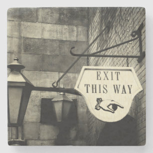 Exit This Way Stone Coaster