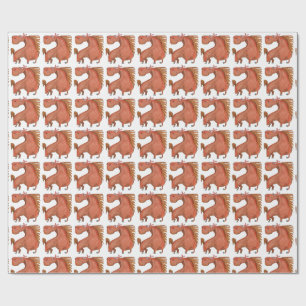 Exited Horse Geschenkpapier Wrapping Paper