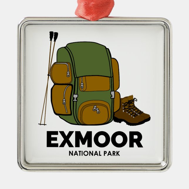 Exmoor National Park Backpack Metal Tree Decoration (Front)
