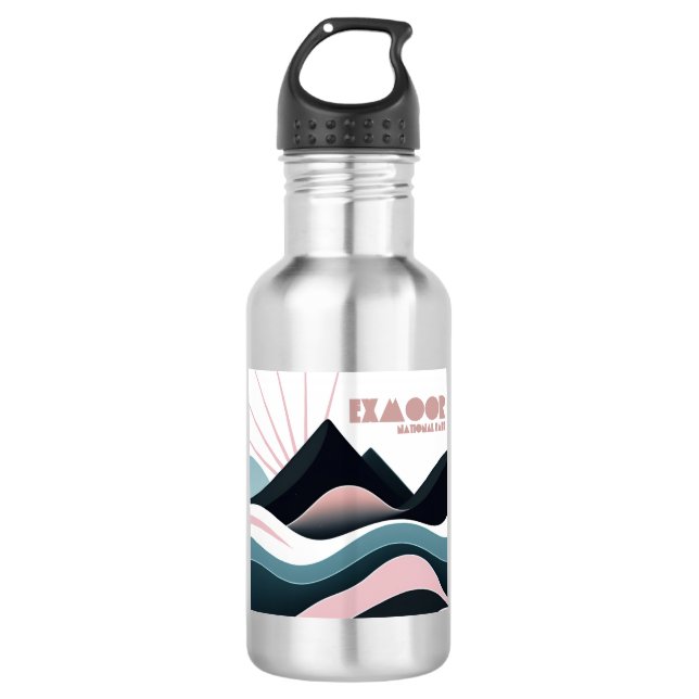 Exmoor National Park Coloured Hills 532 Ml Water Bottle (Front)