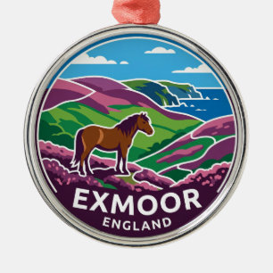 Exmoor National Park England Metal Tree Decoration