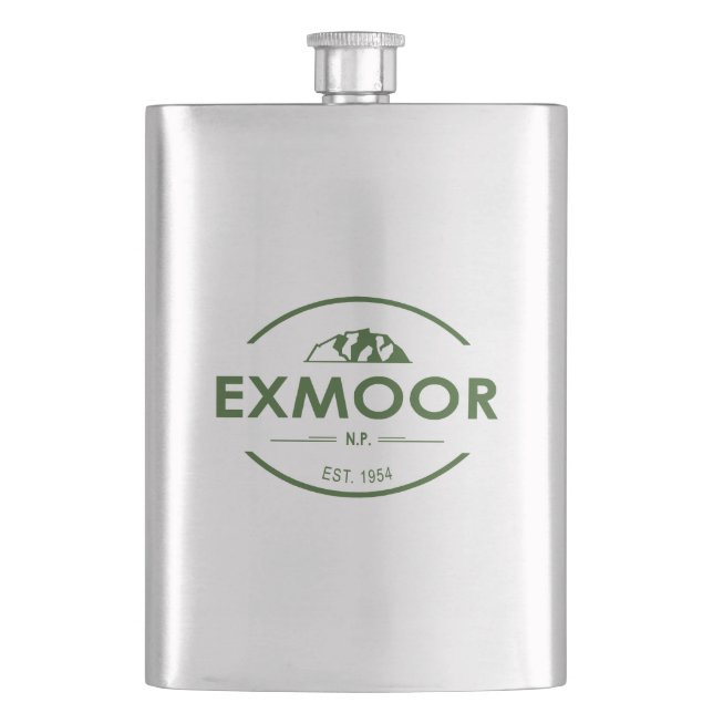 Exmoor National Park Hip Flask (Front)