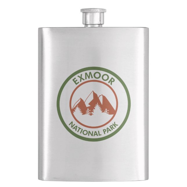 Exmoor National Park Hip Flask (Front)