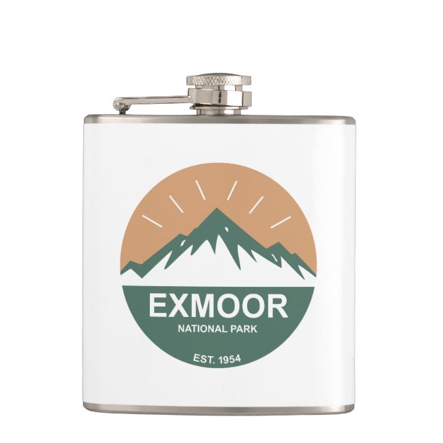 Exmoor National Park Hip Flask (Front)