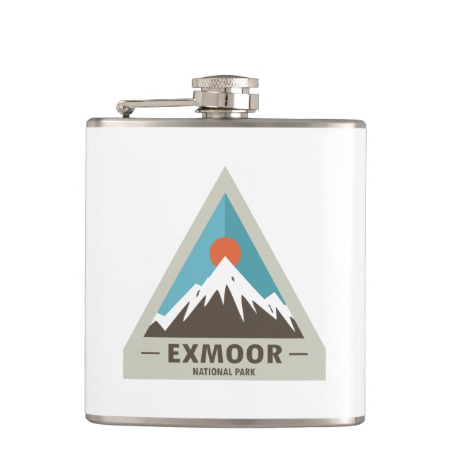 Exmoor National Park Hip Flask (Front)