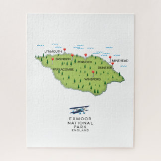 Exmoor National Park map Jigsaw Puzzle