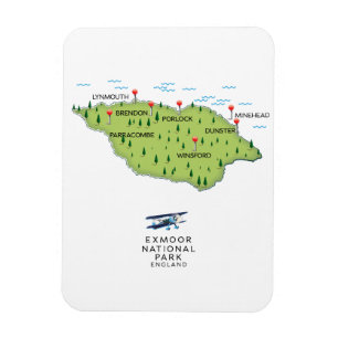 Exmoor National Park map Magnet